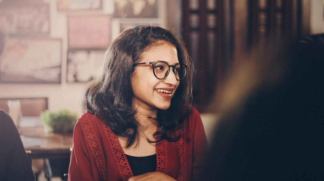 person having deep conversation